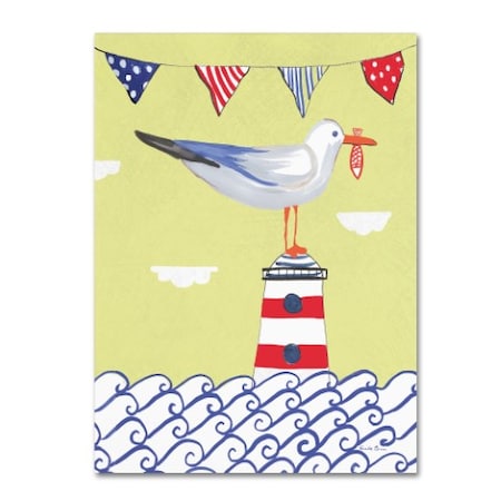 Farida Zaman 'Coastal Bird I Flags' Canvas Art,14x19